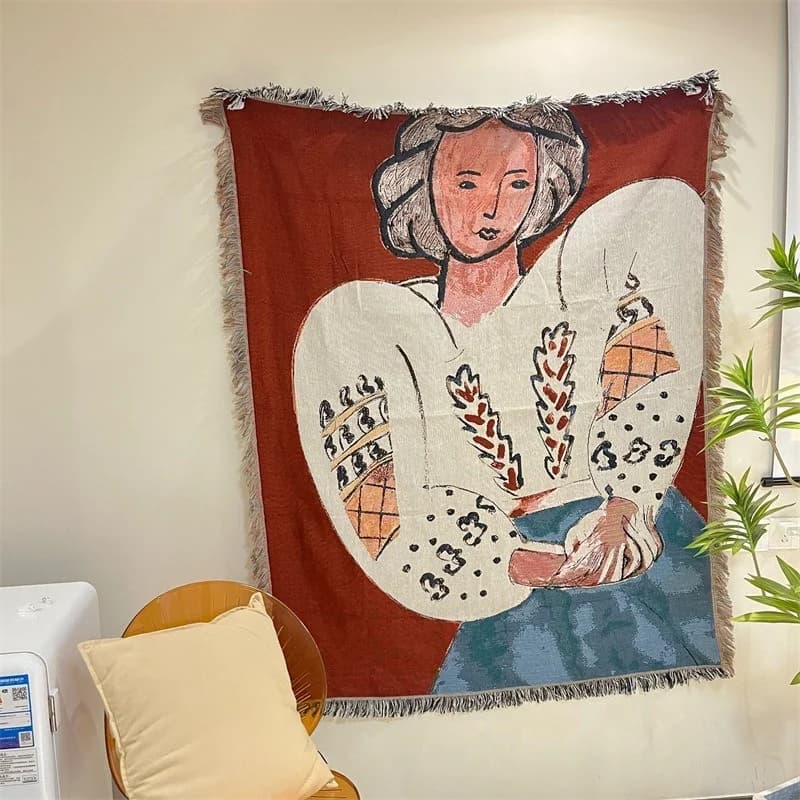 Matisse-inspireret Tapet i Bomuldsblanding til Vægophæng Kunstdekoration til Sofa Seng