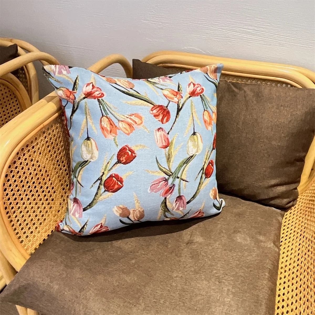 Jacquard pudebetræk i amerikansk landstil til sofa