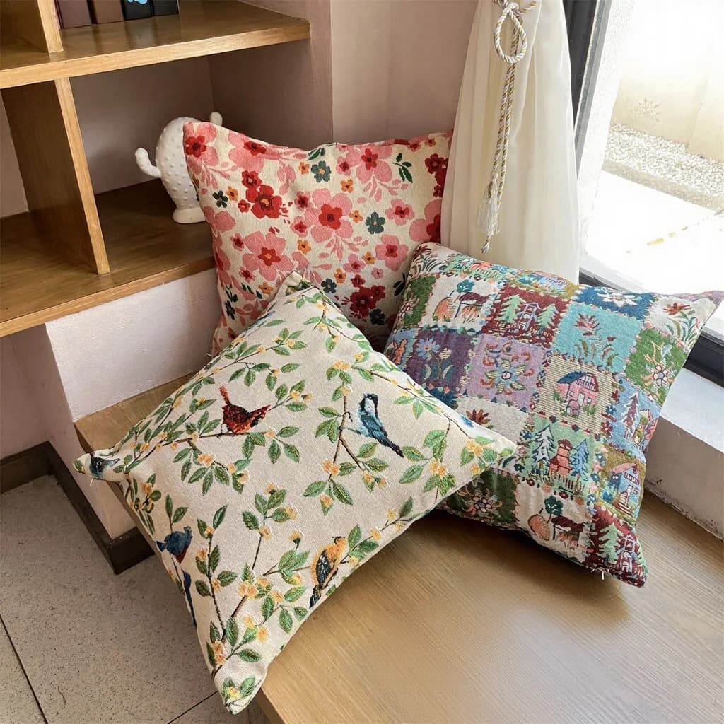 Jacquard pudebetræk i amerikansk landstil til sofa