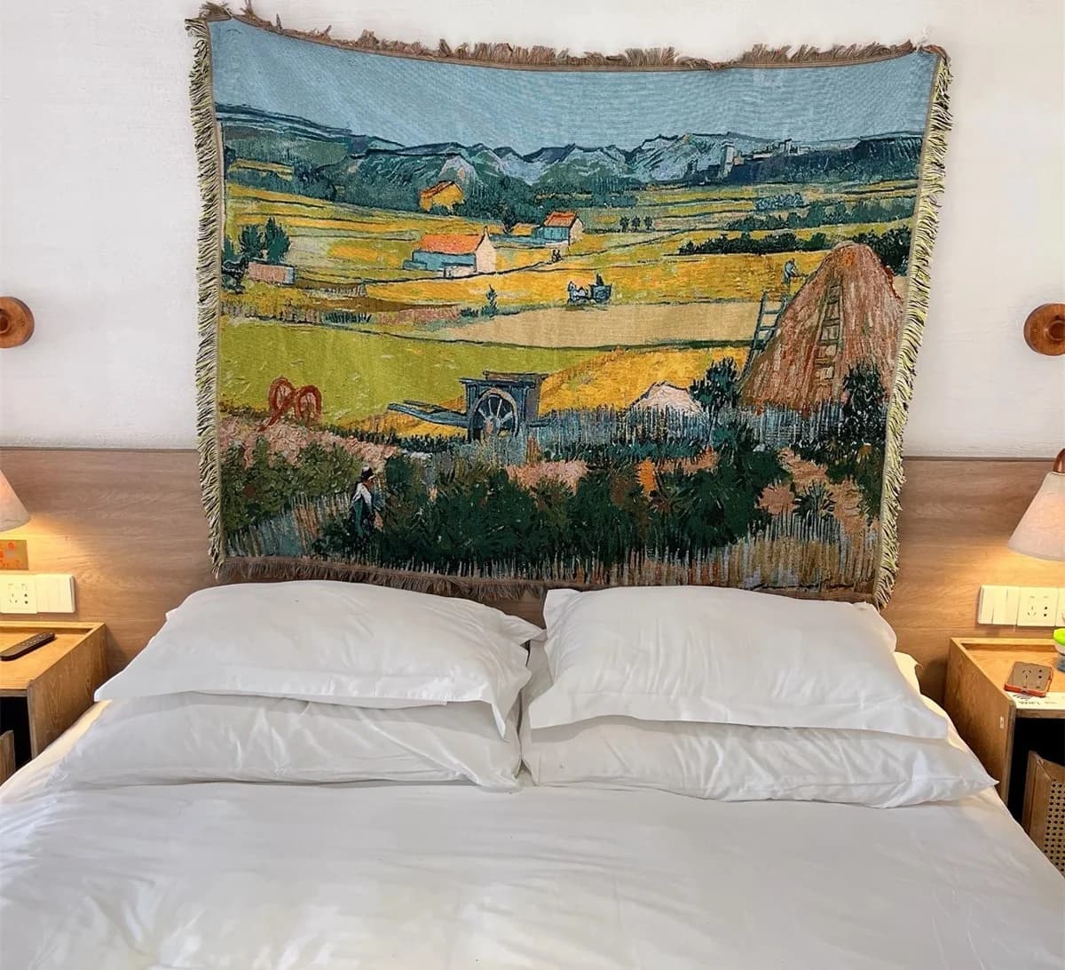 Van Gogh Kunsttryk Strikket Tæppe til Sofa