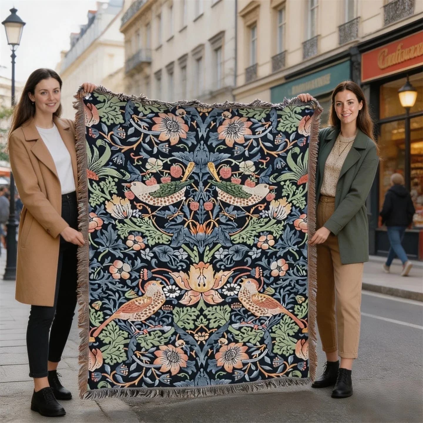 Polyester-bomuld tæppe til sofa, 130x160cm tapestry