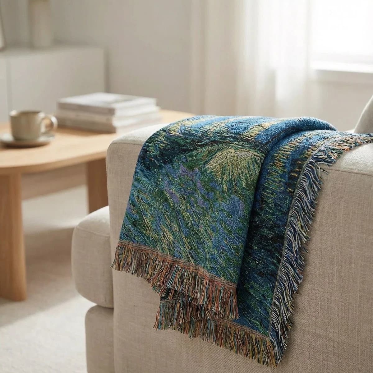 Van Gogh-inspireret kunsttæppe til sofa