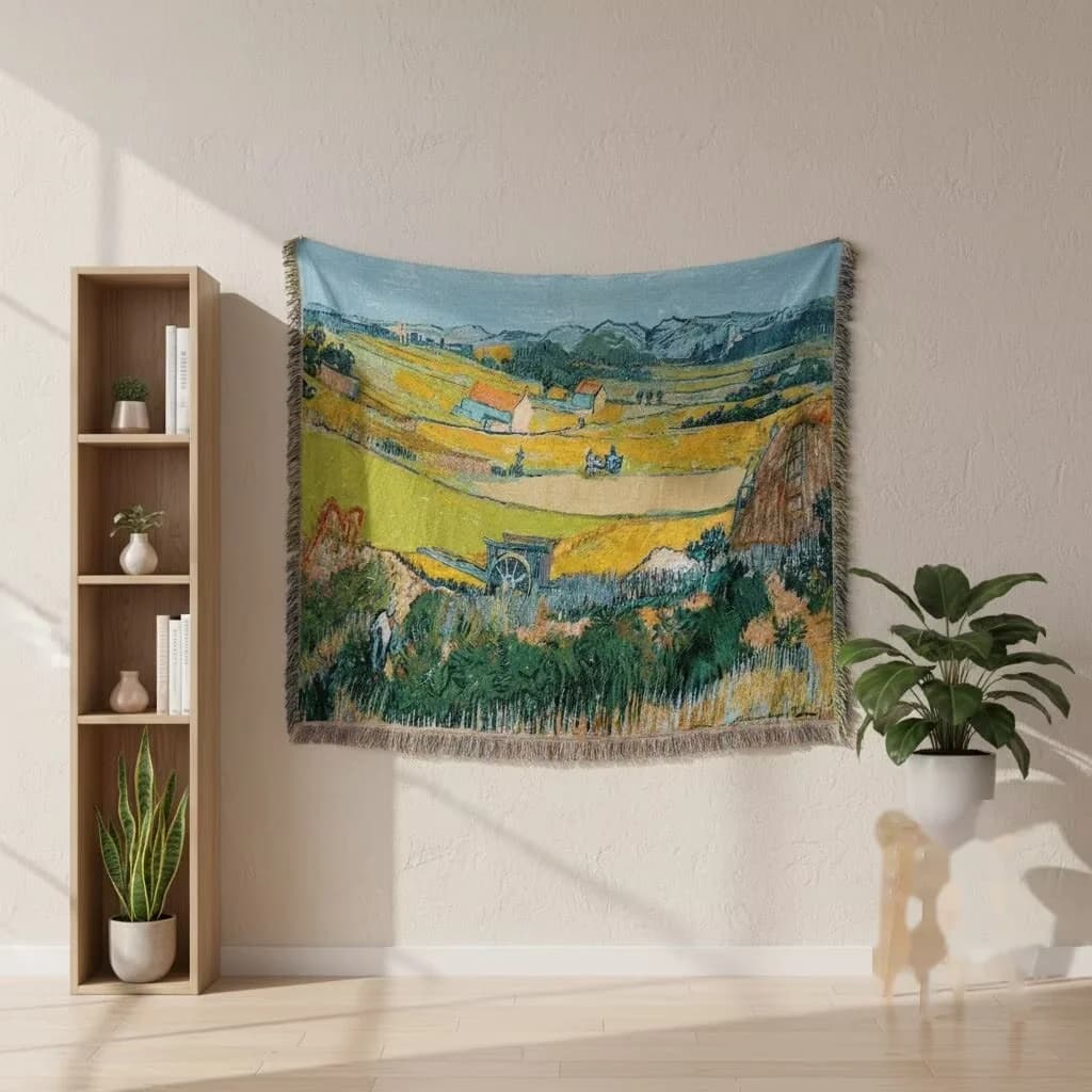 Tapettæppe i Van Gogh-stil i bomuldsblanding til vægkunst og sofa
