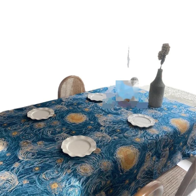 Starry Night Borddug Rektangulær Bomuldsblanding Dekorativt Overtræk