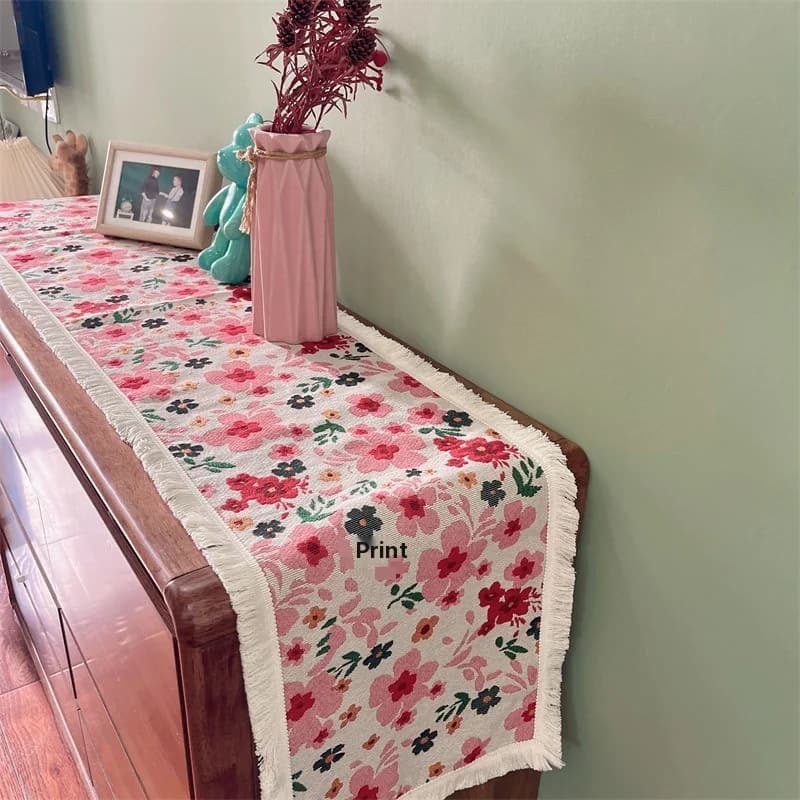 Amerikansk country-stil bordløber bomuldsblanding blomsterdekoration