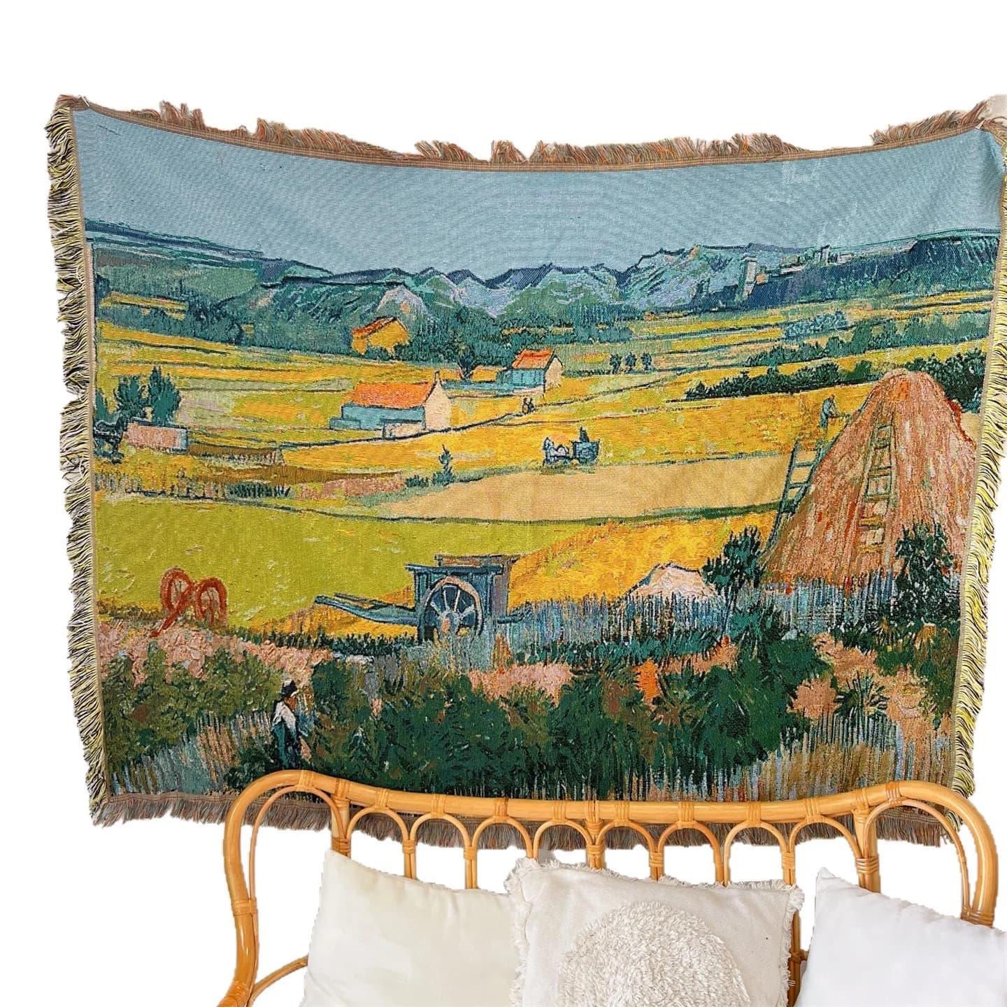 Van Gogh Kunsttryk Strikket Tæppe til Sofa