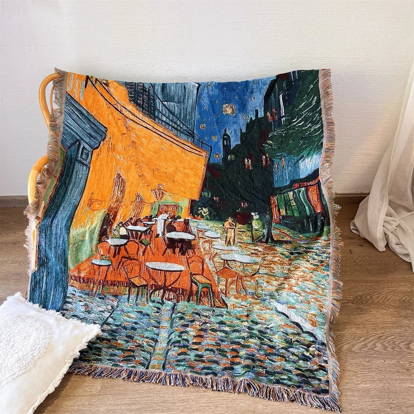 Van Gogh Kunsttryk Strikket Tæppe til Sofa